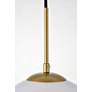 6_Baxter 9 3/4" Wide Brass Mini Pendant w/ Frosted White Glass more views
