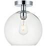 2_Baxter 9 3/4" Wide Chrome Globe Ceiling Light