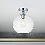 1_Baxter 9 3/4" Wide Chrome Globe Ceiling Light
