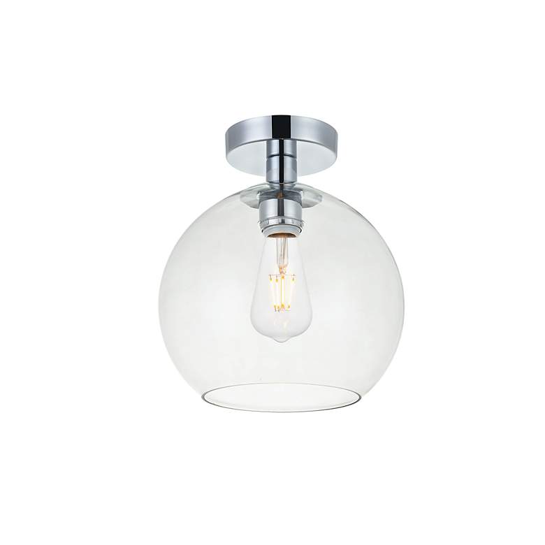Image 4 Baxter 9 3/4" Wide Chrome Globe Ceiling Light more views