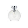 4_Baxter 9 3/4" Wide Chrome Globe Ceiling Light more views