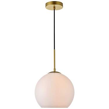 Baxter 9 3/4" Wide Brass Mini Pendant w/ Frosted White Glass