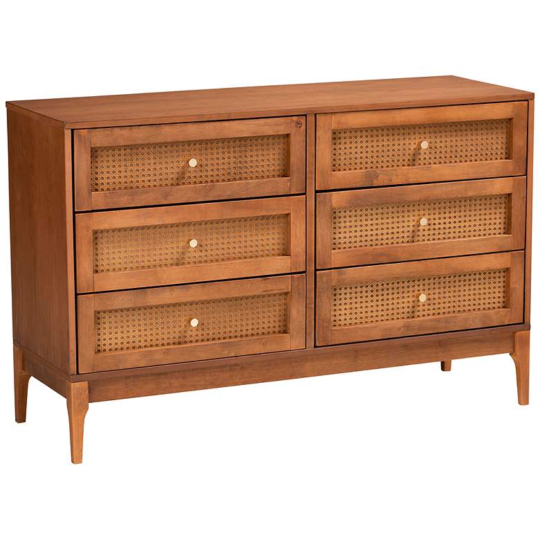 Image 2 Baxton Ramiel 47 1/4" Wide Natural Wood and Rattan Modern Dresser