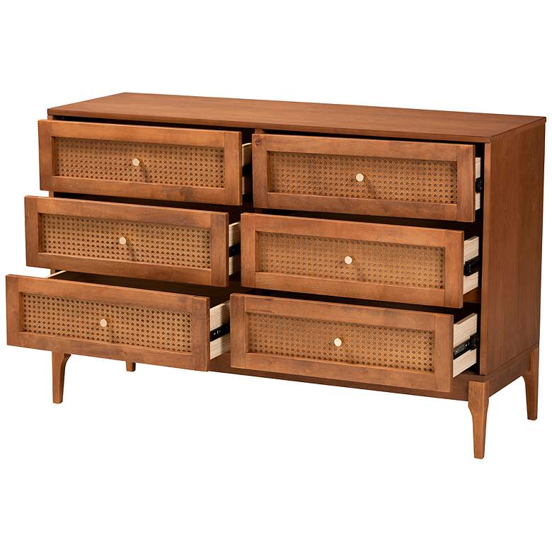 Image 6 Baxton Ramiel 47 1/4" Wide Natural Wood and Rattan Modern Dresser more views