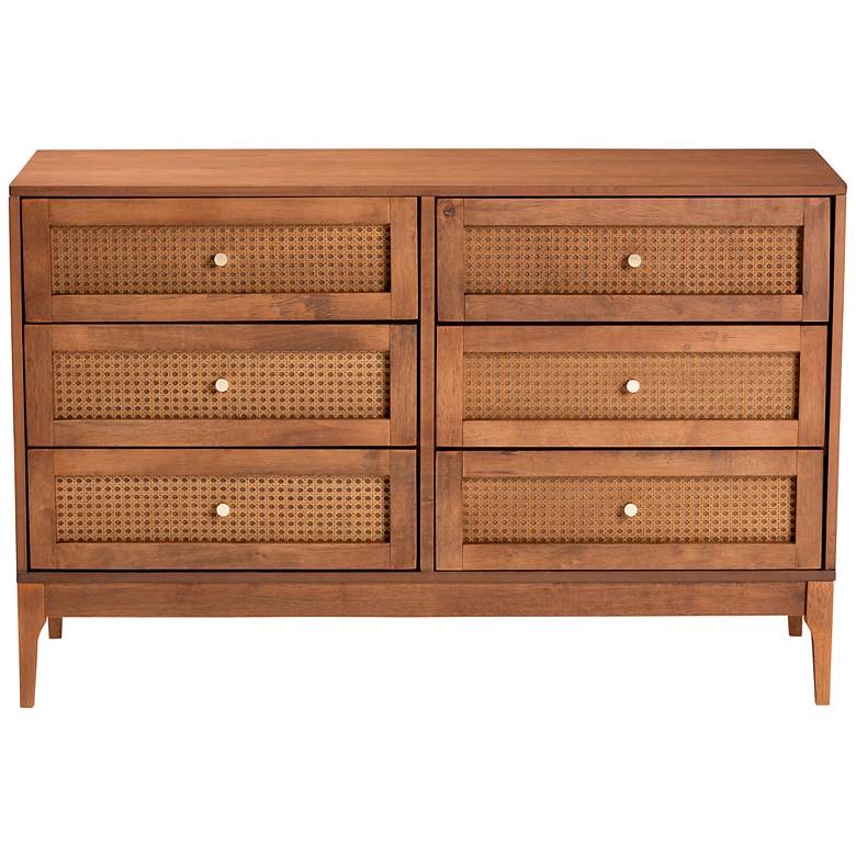 Image 7 Baxton Ramiel 47 1/4" Wide Natural Wood and Rattan Modern Dresser more views