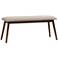Baxton Studio 41" Wide Flora Gray and Oak Wood Dining Bench