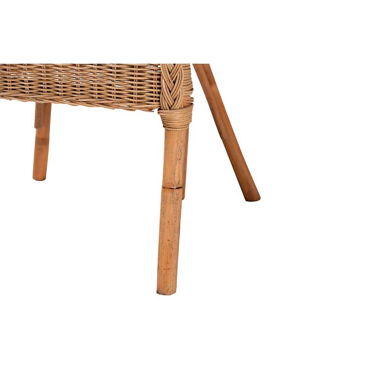 Image 4 Baxton Studio Abbey Natural Brown Rattan Dining Armchair more views