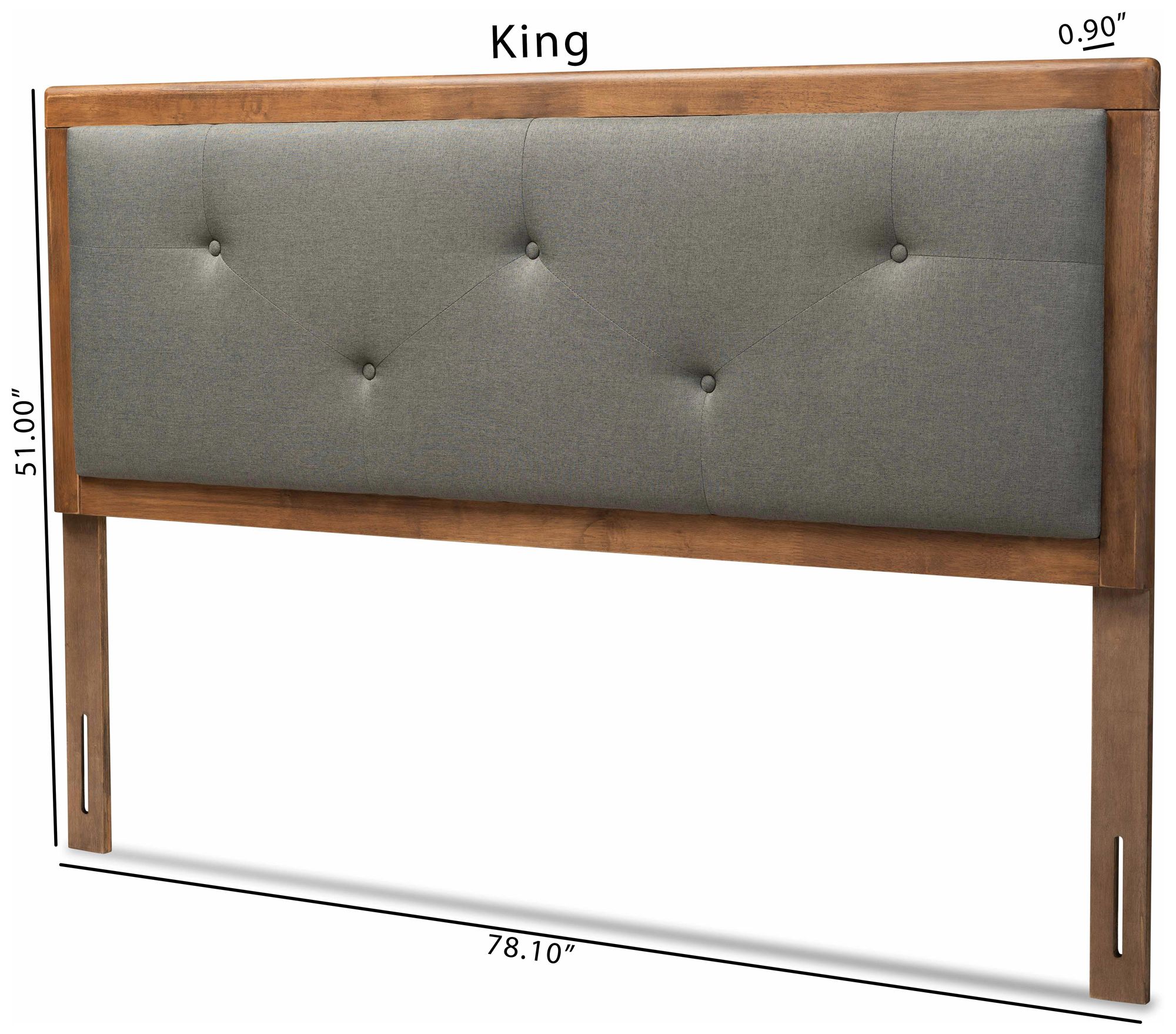 Image 5 Baxton Studio Abner Wood King Size Headboard more views