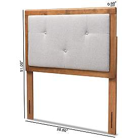 Image5 of Baxton Studio Abner Wood Twin Size Headboard more views