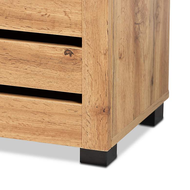 Image 4 Baxton Studio Adalwin 30 1/4"W Oak Brown 2-Door Shoe Cabinet more views