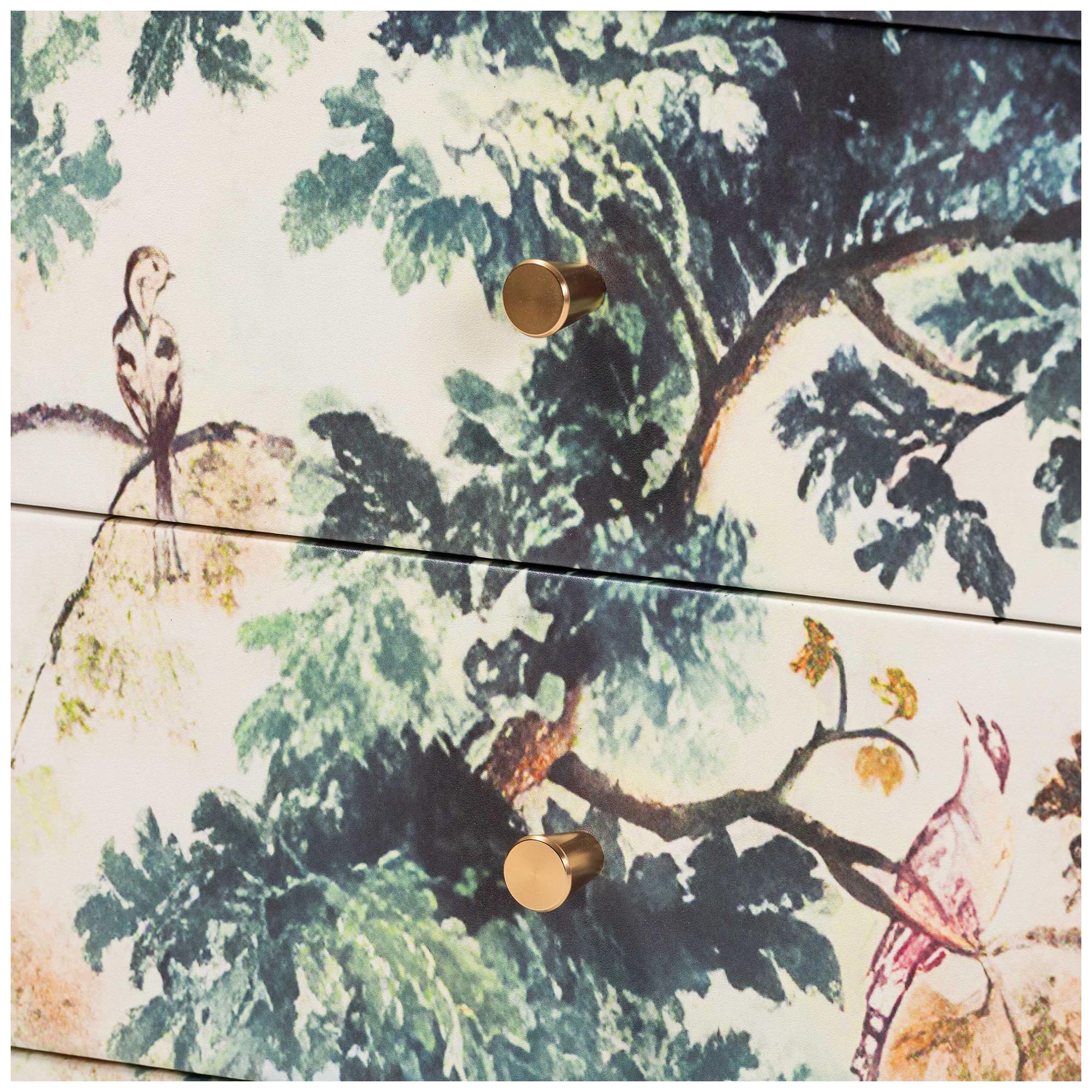 Image 7 Baxton Studio Adeline End Table with Printed Nature Motif - 3 Drawer more views