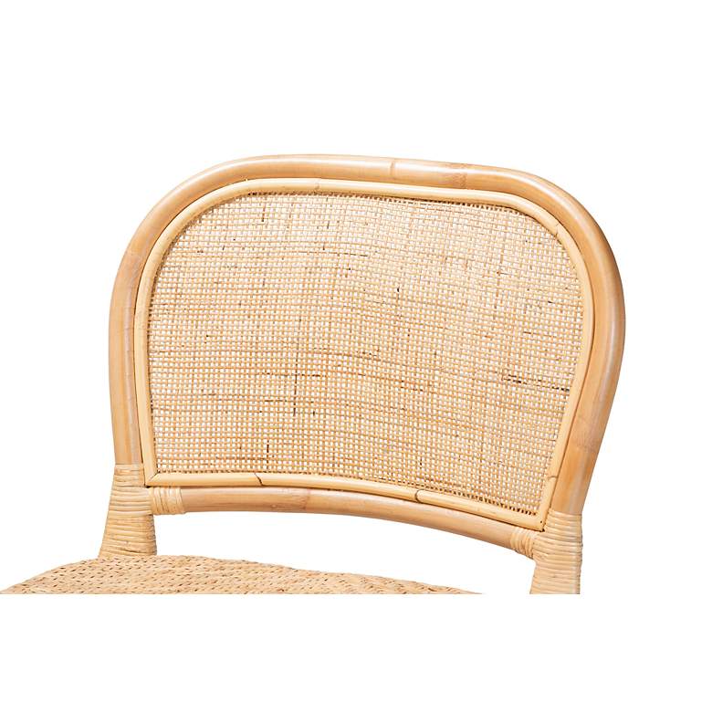 Image 3 Baxton Studio Adrena 26" Natural Brown Rattan Counter Stool more views