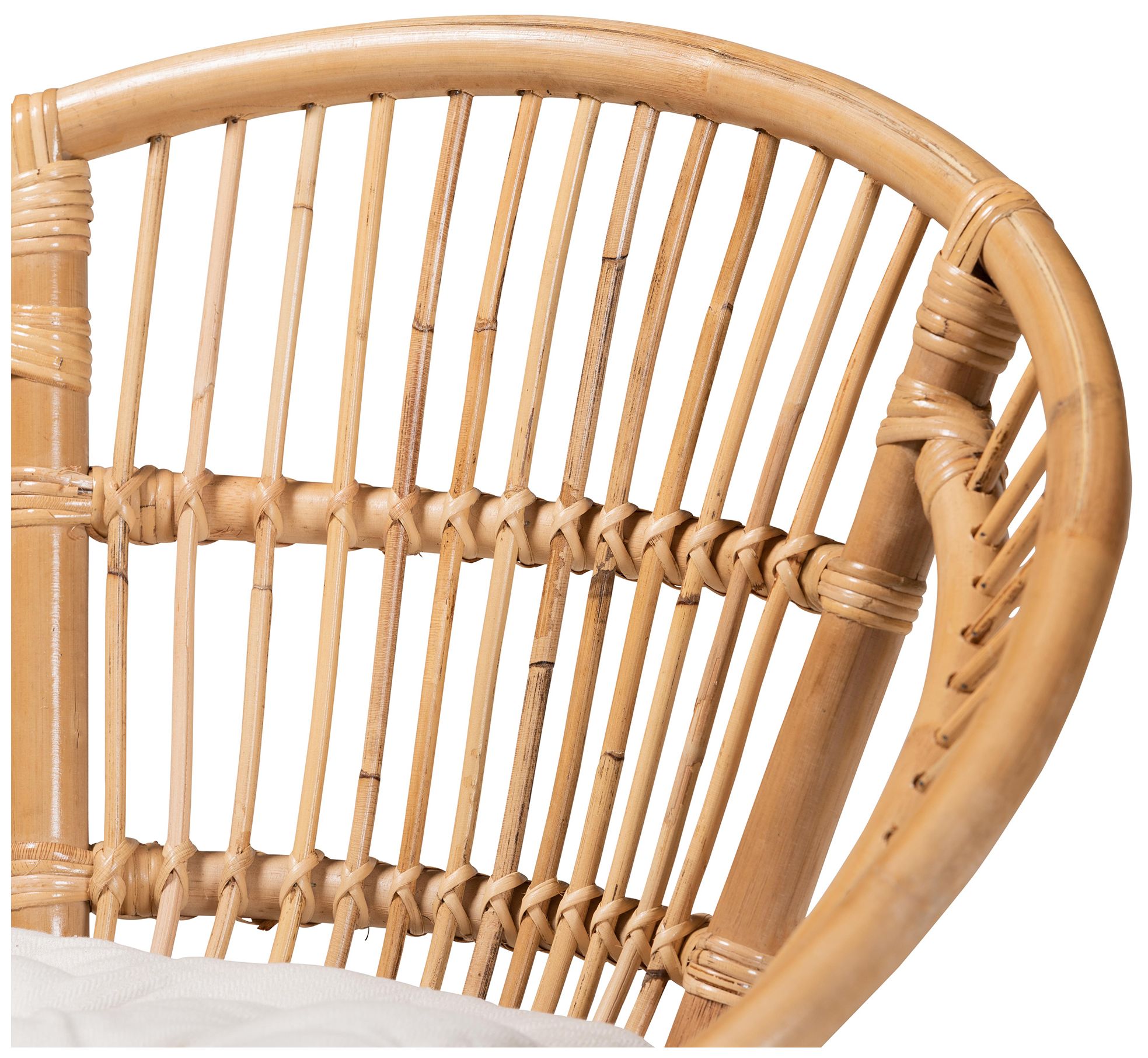 Thumbnail2 of Baxton Studio Adrina Modern Bohemian Natural Brown Rattan Dining Chair more views