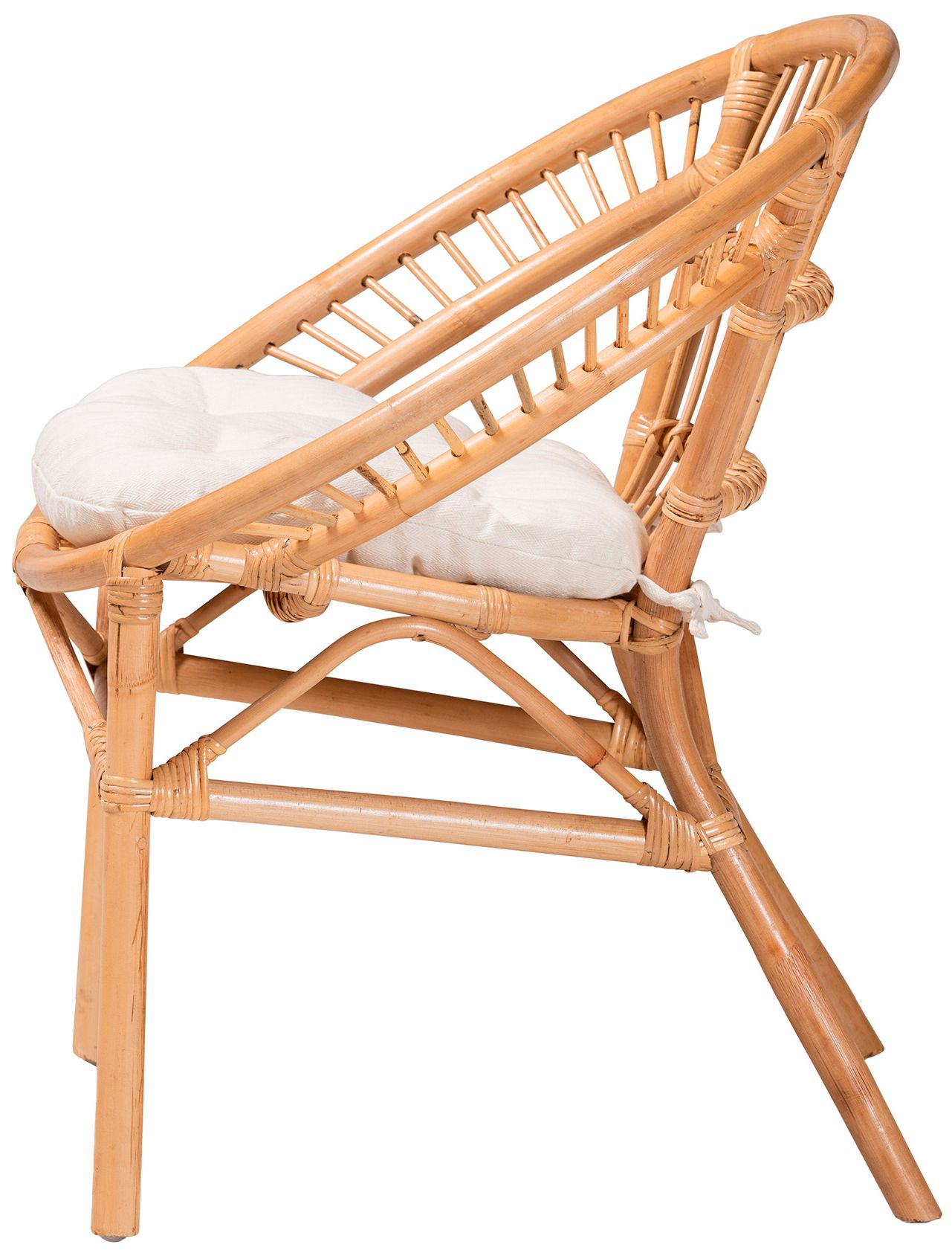 Baxton Studio Adrina Modern Bohemian Natural Brown Rattan Dining Chair