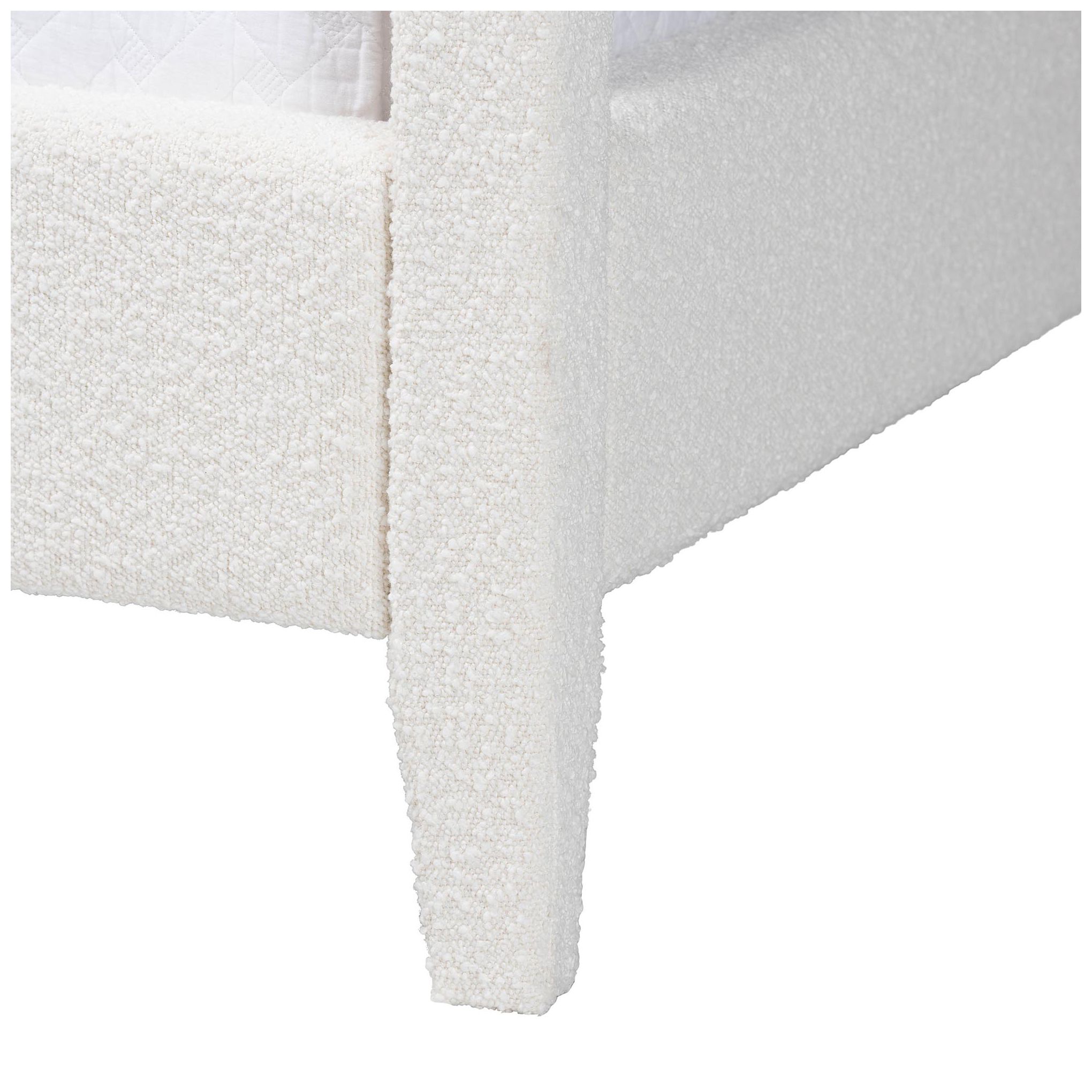 Image 6 Baxton Studio Aerona Boucle Upholstered Canopy Bed, Cream, Queen more views