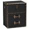 Baxton Studio Agatha Vintage Black Canvas 2-Drawer Storage Trunk