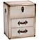 Baxton Studio Agatha Vintage Coffee Canvas 2-Drawer Storage Trunk
