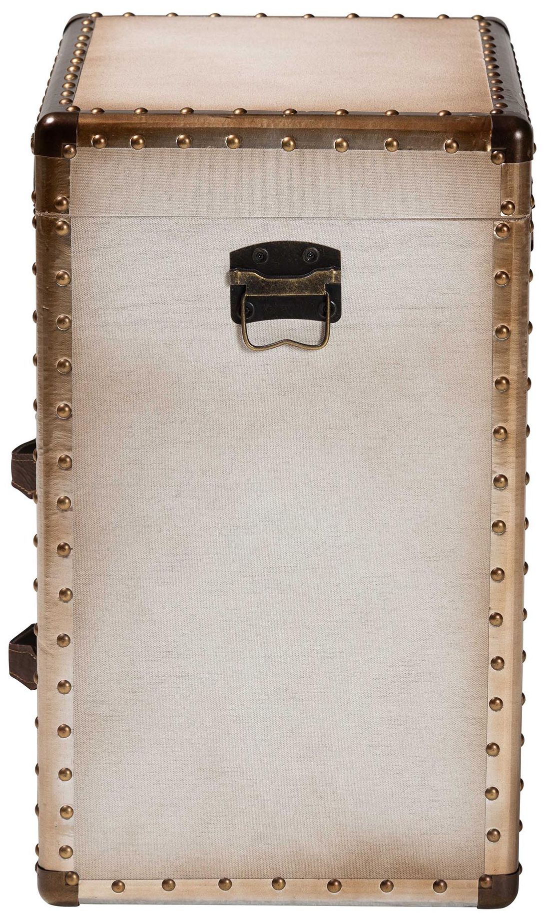 Image 5 Baxton Studio Agatha Vintage Coffee Canvas 2-Drawer Storage Trunk more views