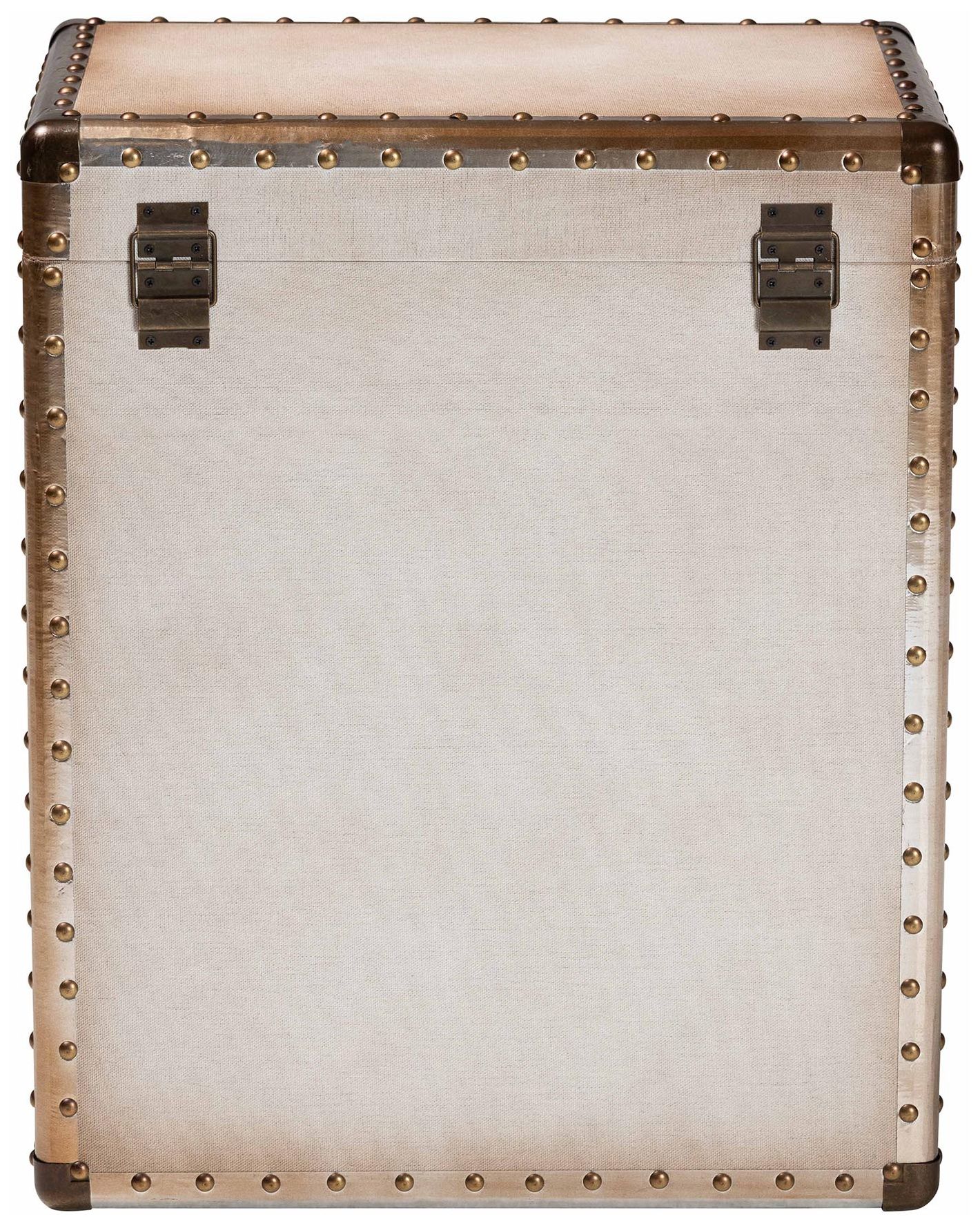 Image 6 Baxton Studio Agatha Vintage Coffee Canvas 2-Drawer Storage Trunk more views