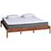 Baxton Studio Agatis Ash Walnut Wood Bed Frame