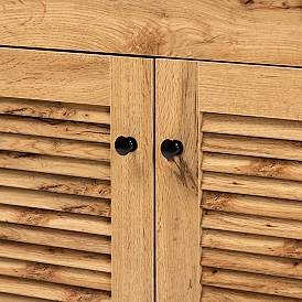 Image3 of Baxton Studio Agni 31 1/2" Wide Oak Brown 2-Door Hutch Cabinet more views