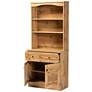 4_Baxton Studio Agni 31 1/2" Wide Oak Brown 2-Door Hutch Cabinet more views