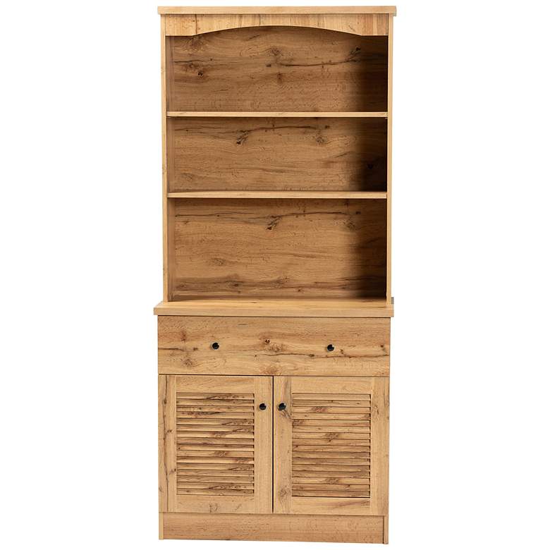 Image 5 Baxton Studio Agni 31 1/2" Wide Oak Brown 2-Door Hutch Cabinet more views