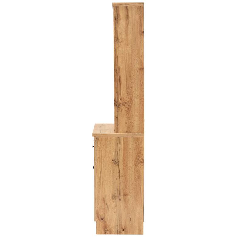 Image 6 Baxton Studio Agni 31 1/2" Wide Oak Brown 2-Door Hutch Cabinet more views