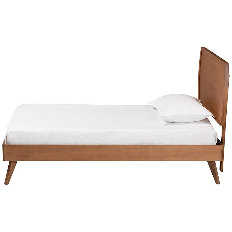 Image 5 Baxton Studio Aimi Walnut Brown Twin Size Platform Bed more views