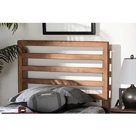 Image5 of Baxton Studio Akemi Ash Walnut Rubberwood Twin Headboard more views
