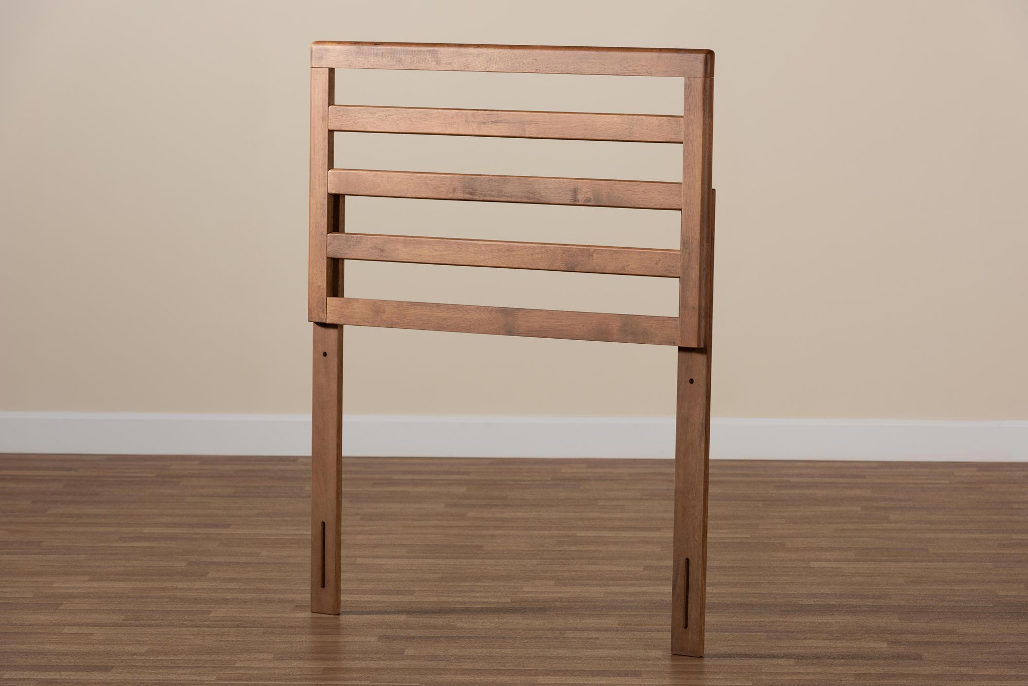 Baxton Studio Akemi Ash Walnut Rubberwood Twin Headboard