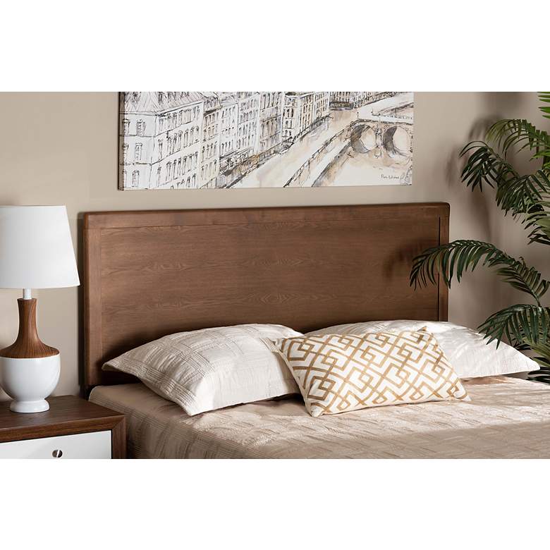 Image 5 Baxton Studio Alan Ash Walnut Rubberwood Full Headboard more views