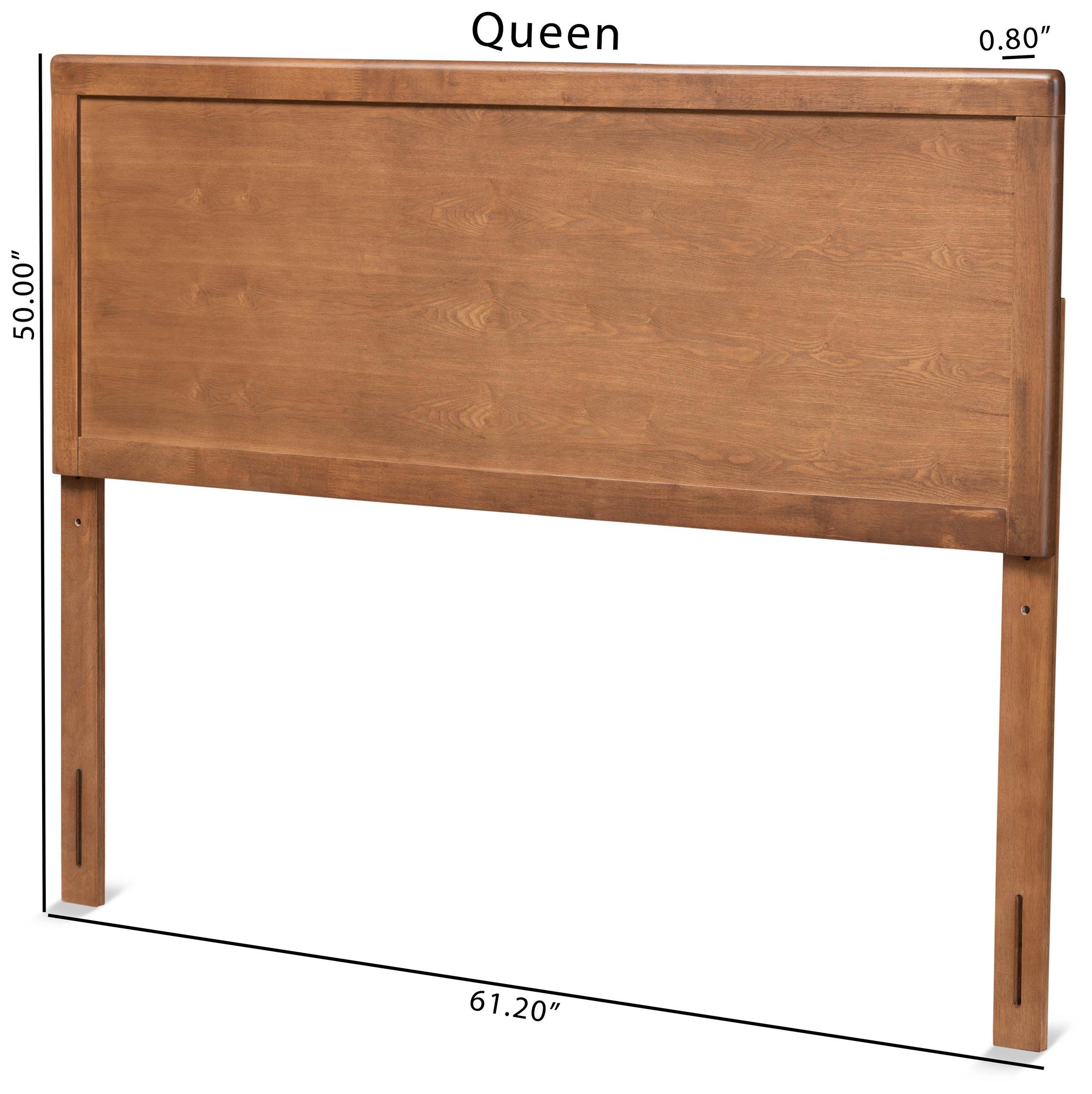 Baxton Studio Alan Ash Walnut Rubberwood Queen Headboard