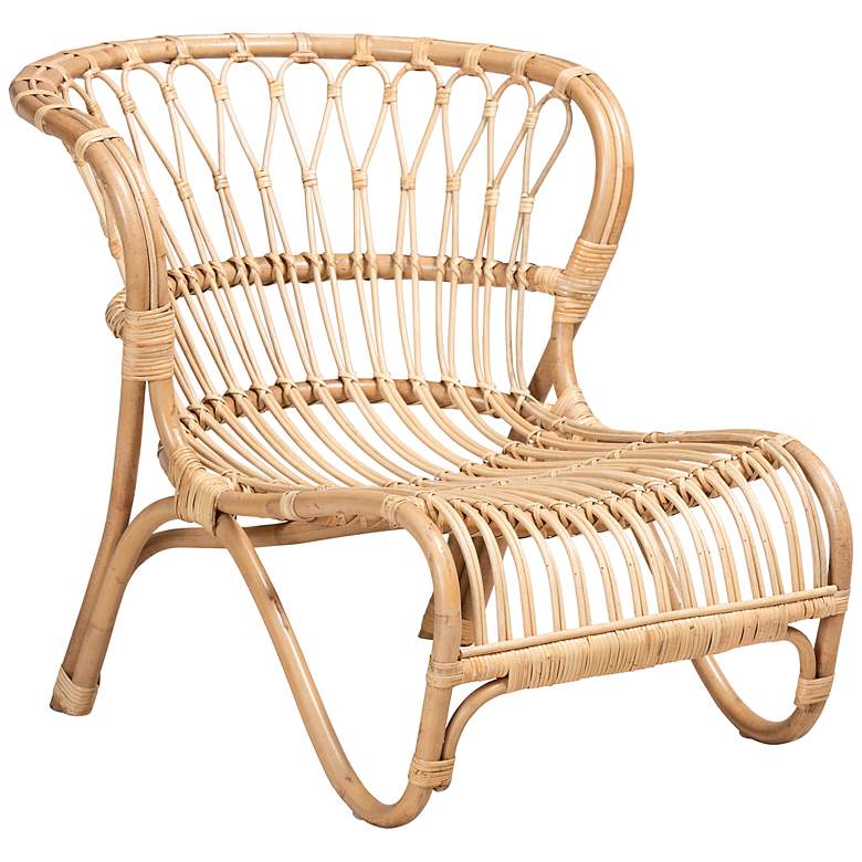 Image 2 Baxton Studio Alaya Natural Brown Rattan Accent Chair