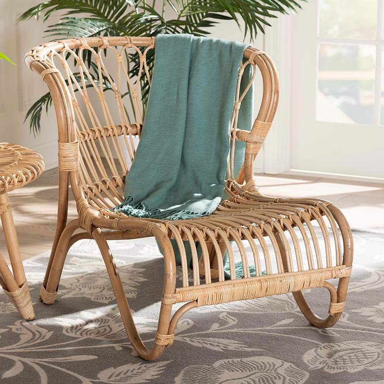 Image 1 Baxton Studio Alaya Natural Brown Rattan Accent Chair