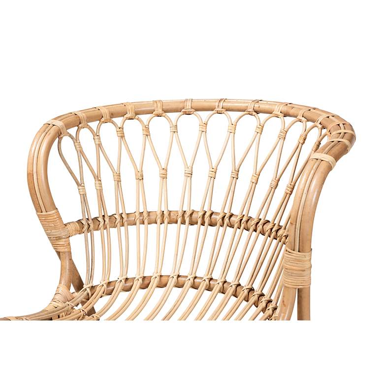 Image 3 Baxton Studio Alaya Natural Brown Rattan Accent Chair more views