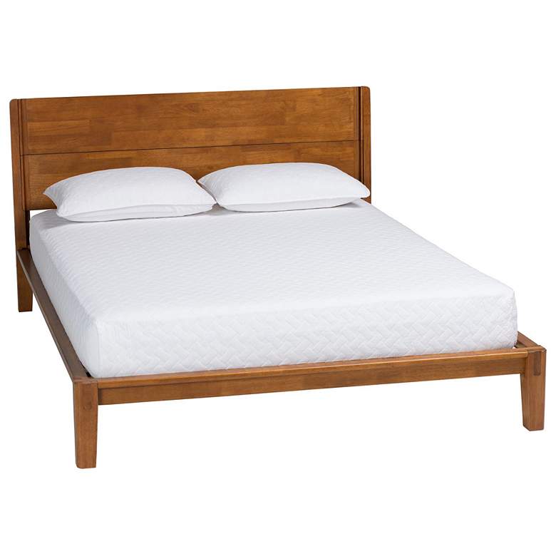 Image 2 Baxton Studio Aldith Japandi Walnut Brown Queen Platform Bed