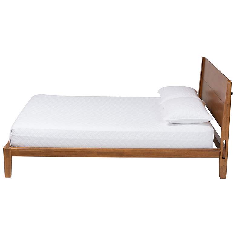 Image 4 Baxton Studio Aldith Japandi Walnut Brown Queen Platform Bed more views
