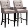 Baxton Studio Aldon 30 3/4" Gray Bar Stools Set of 2