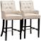 Baxton Studio Aldon 30 3/4" Light Beige Bar Stools Set of 2