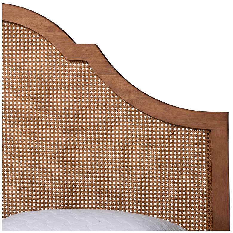 Image 6 Baxton Studio Alecia Mid-Century Ash Walnut Wood Queen Size Platform Bed more views