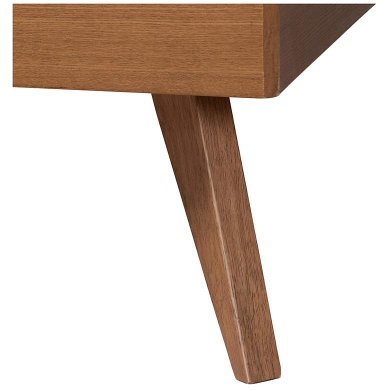 Image 7 Baxton Studio Alecia Mid-Century Ash Walnut Wood Queen Size Platform Bed more views