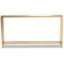 4_Baxton Studio Alessa 59 3/4" Wide Brushed Gold Console Table more views