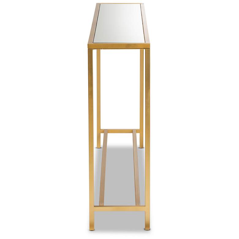 Image 5 Baxton Studio Alessa 59 3/4" Wide Brushed Gold Console Table more views