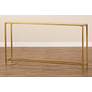 6_Baxton Studio Alessa 59 3/4" Wide Brushed Gold Console Table more views