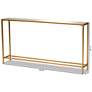 7_Baxton Studio Alessa 59 3/4" Wide Brushed Gold Console Table more views