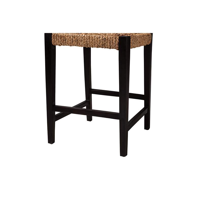 Image 4 Baxton Studio Alise 24 1/4" Dark Brown Wood Counter Stool more views