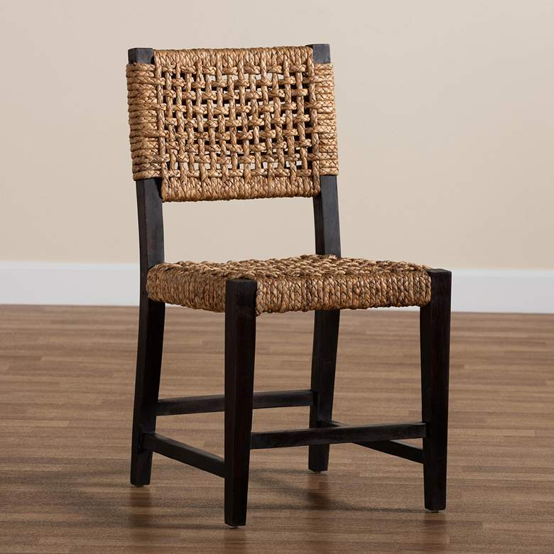 Image 1 Baxton Studio Alise Brown Wood and Banana Fiber Dining Chair