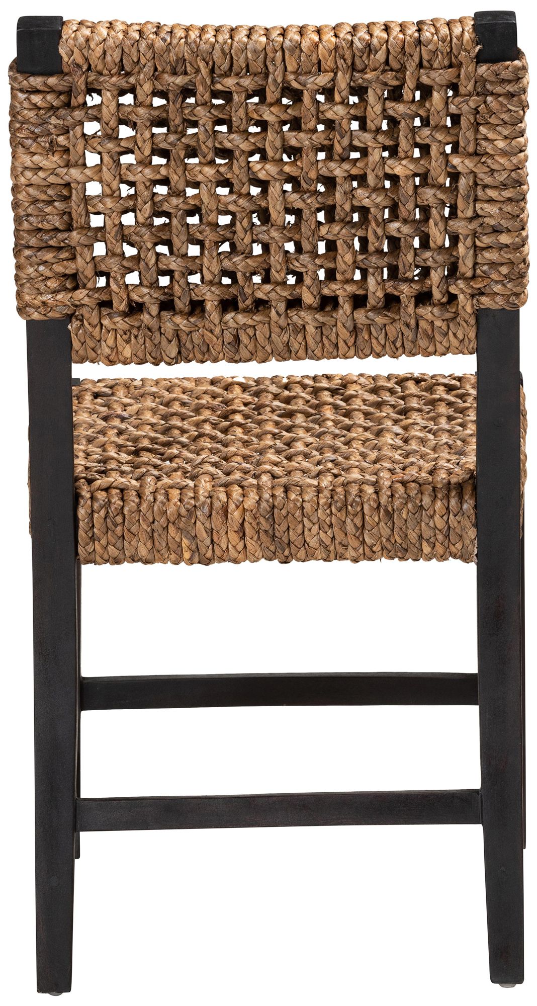 Baxton Studio Alise Brown Wood and Banana Fiber Dining Chair
