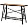 Baxton Studio Allaire Wood and Bronze Metal Console Table
